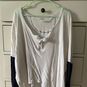 Free people distressed slouch top